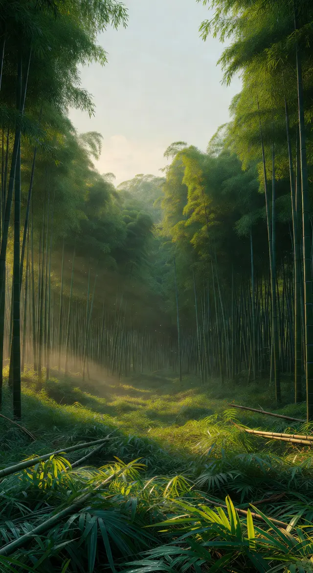 Morning Bamboo Grove