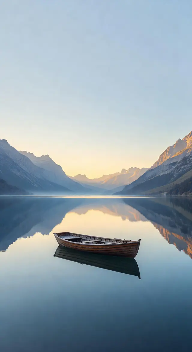 Rowing Boat at Sunrise