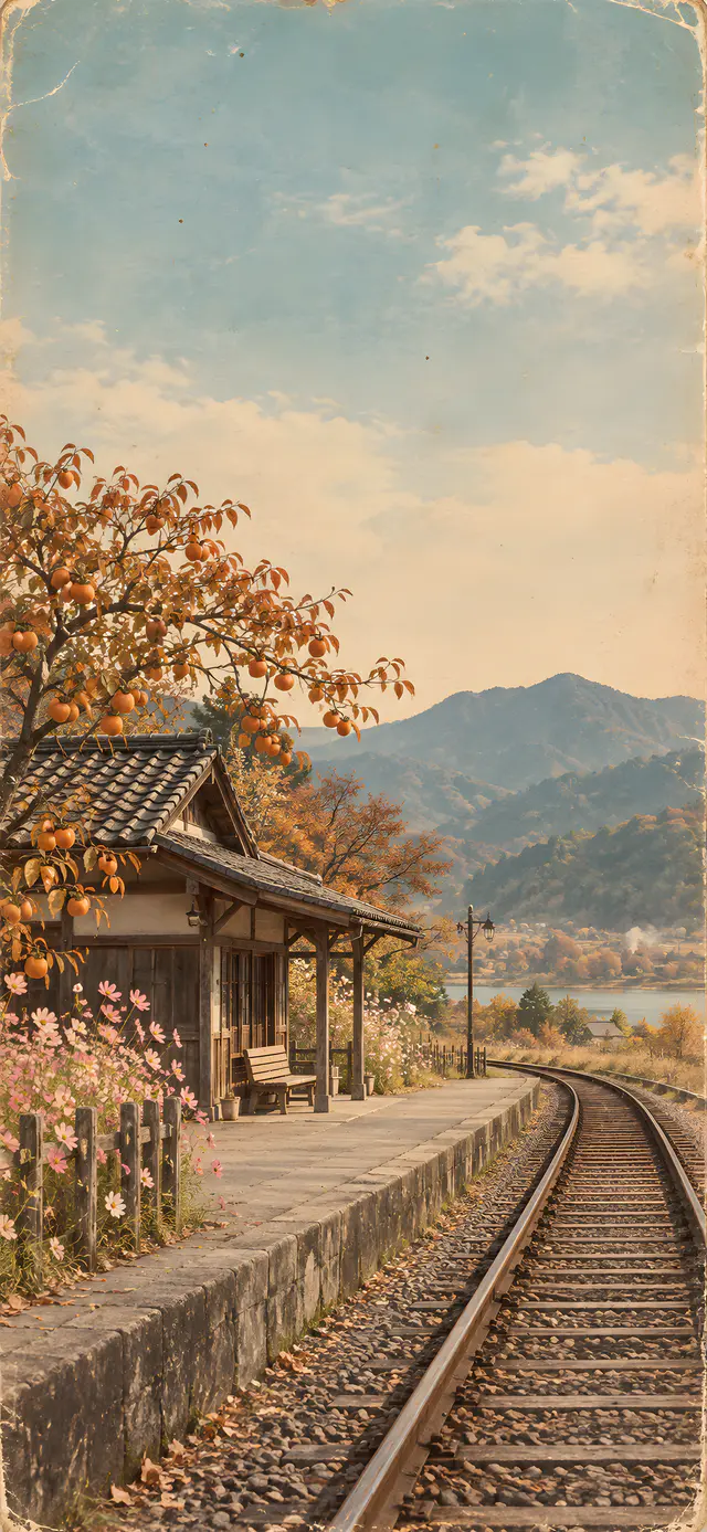 Country Station, Hand-Tinted